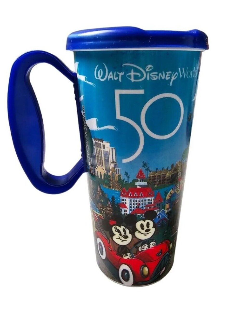 Walt Disney World Parks 50th Anniversary Resort Refillable Cup Skyliner Mickey